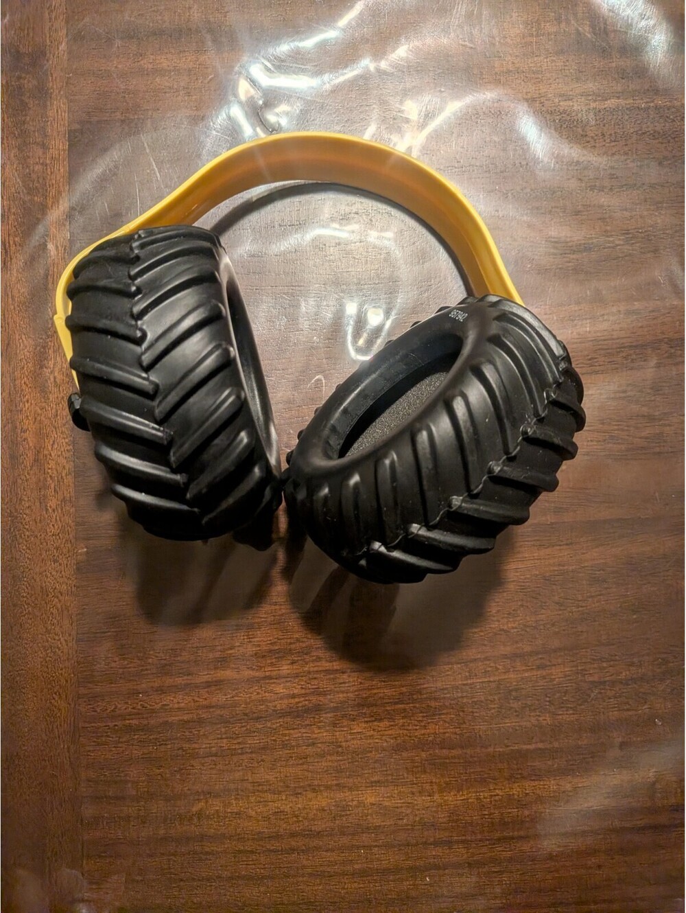 Monster Jam Truck Tire Kids Ear Muffs Headphones Yellow Child Hearing Protection